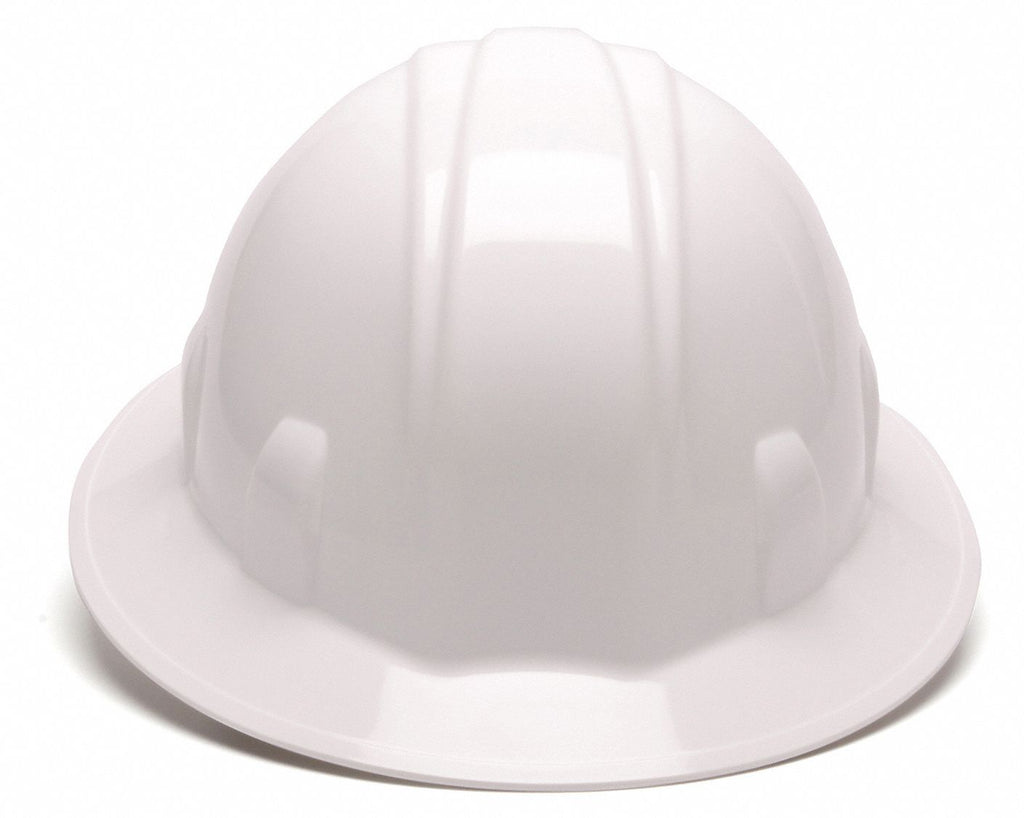 Full Brim Hard Hat, Type 1, Class E, Ratchet (4-Point), White Full Brim Hard Hat, Type 1, Class E, Ratchet (4-Point), White