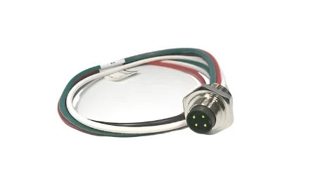 Male M16 Single-Ended Powerfast Receptacle; 4 Pins; 600V, 15A; 0.3m Cable Length; 1/2 Male M16 Single-Ended Powerfast Receptacle; 4 Pins; 600V, 15A; 0.3m Cable Length; 1/2"-14 NPT