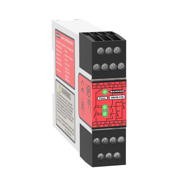 Universal Input Safety Module - Solid-State 2 NO 1 NC Contacts Universal Input Safety Module - Solid-State 2 NO 1 NC Contacts