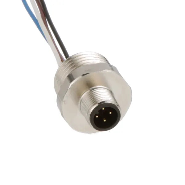 Male M12 Receptacle, Panel Mount, 0.5m Leads Male M12 Receptacle, Panel Mount, 0.5m Leads