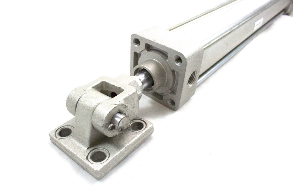 2IN BORE PNEUMATIC CYLINDER, 14IN STROKE, FLOW CONTROL AND PILOT CHECK VALVES, MOUNTING BRACKET 2IN BORE PNEUMATIC CYLINDER, 14IN STROKE, FLOW CONTROL AND PILOT CHECK VALVES, MOUNTING BRACKET