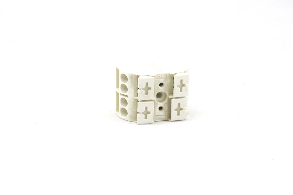 POWER DISTRIBUTION BLOCK; 862 Series -White- ; 2 Pole; 4 Conductor 500V ; 32Amps; Self Tapping Screw POWER DISTRIBUTION BLOCK; 862 Series -White- ; 2 Pole; 4 Conductor 500V ; 32Amps; Self Tapping Screw