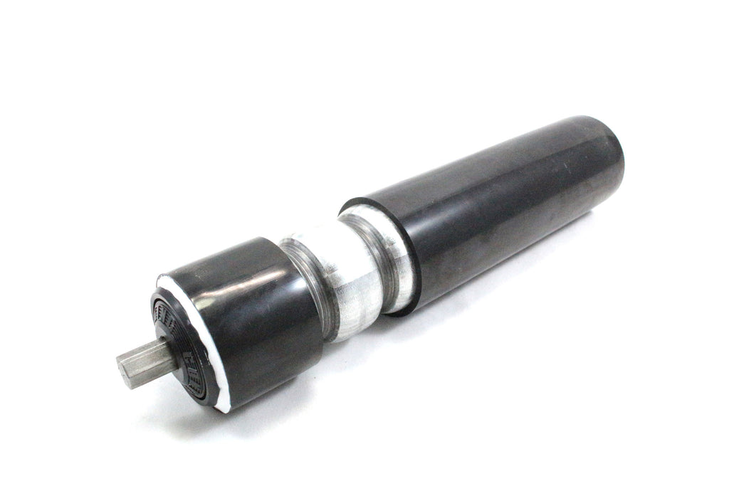 10.46IN BF CARRIER ROLLER ASSEMBLY, 1.9INDIA, 2 GROOVES, BLACK POLY-COATED (0.125IN THICKNESS) 10.46IN BF CARRIER ROLLER ASSEMBLY, 1.9INDIA, 2 GROOVES, BLACK POLY-COATED (0.125IN THICKNESS)