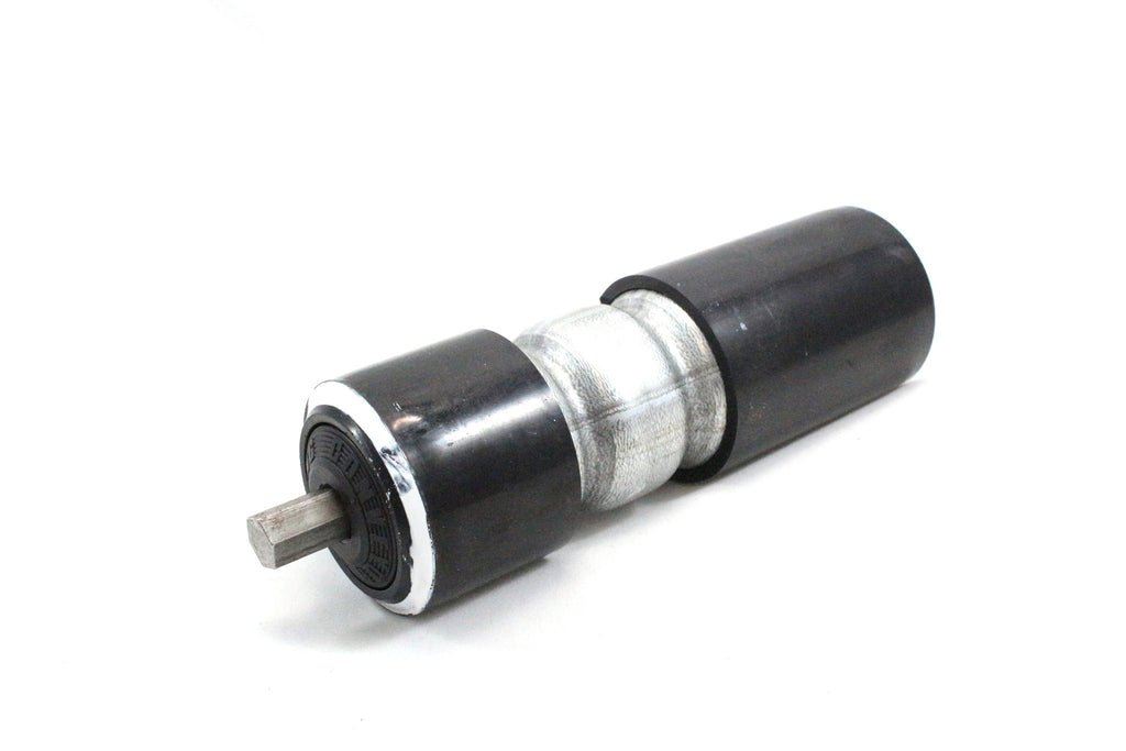 7.00IN BF CARRIER ROLLER ASSEMBLY, 1.9INDIA, 2 GROOVES, BLACK POLY-COATED (0.125IN THICKNESS) 7.00IN BF CARRIER ROLLER ASSEMBLY, 1.9INDIA, 2 GROOVES, BLACK POLY-COATED (0.125IN THICKNESS)