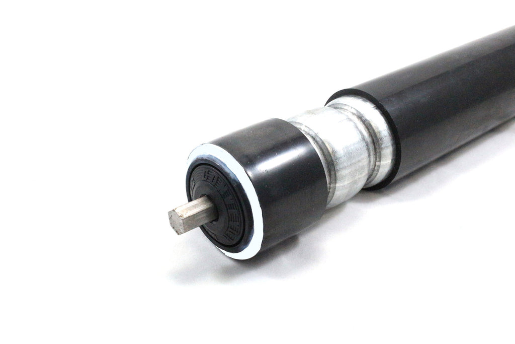 29.37IN BF CARRIER ROLLER ASSEMBLY, 1.9INDIA, 2 GROOVES, BLACK POLY-COATED (0.125IN THICKNESS) 29.37IN BF CARRIER ROLLER ASSEMBLY, 1.9INDIA, 2 GROOVES, BLACK POLY-COATED (0.125IN THICKNESS)