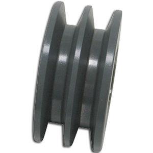 2-1/4 OD DOUBLE GROOVED IDLER WHEEL, BLACK W/ ONE OBAND 2-1/4 OD DOUBLE GROOVED IDLER WHEEL, BLACK W/ ONE OBAND