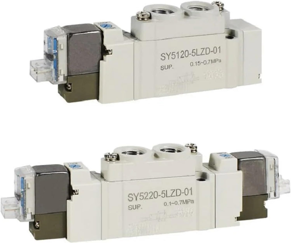 SOLENOID ASSEMBLY, 3 POSITION, EXHAUST CENTER, 24VDC, M8 CONNECTOR, 1/8IN PORT, NPT