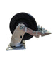 CASTER, SWIVEL PLATE, WHEEL SIZE 6INX2IN, WHEEL MATERIAL PHENOLIC, ROLLER BEARING, TECH LOCK BRAKE