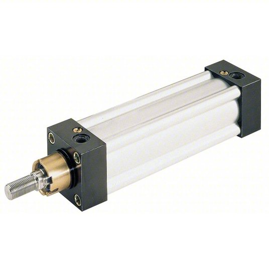 2IN BORE PNEUMATIC CYLINDER ASSEMBLY, 8IN STROKE, DETACHABLE REAR CLEVIS, BOTH ENDS AIR CUSHION
