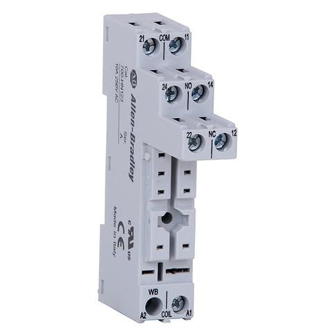 Allen-Bradley 700-HN123 Socket, 8-Pin, Miniature, Coil and Contact Separation, for 700-HP