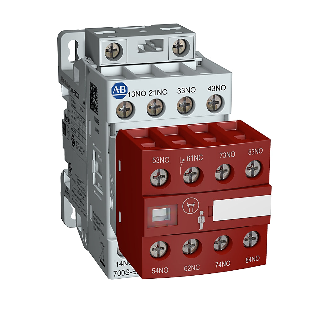 RELAY, MCS-EF SAFETY CONTROL RELAY, 3 N.O / 1 N.C. BASE, 3 N.O / 1 N.C. AUX 120V 60HZ (SAFETY RELAY)