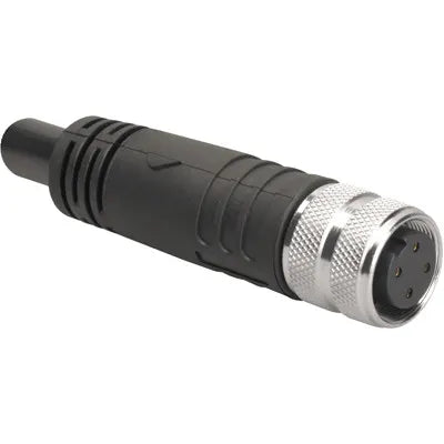 Straight Female M16 Single-ended Powerfast Connector; 4 Pins; 600V, 15A; 1m Cable Length