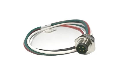 Male M16 Single-Ended Powerfast Receptacle; 4 Pins; 600V, 15A; 0.3m Cable Length; 1/2"-14 NPT