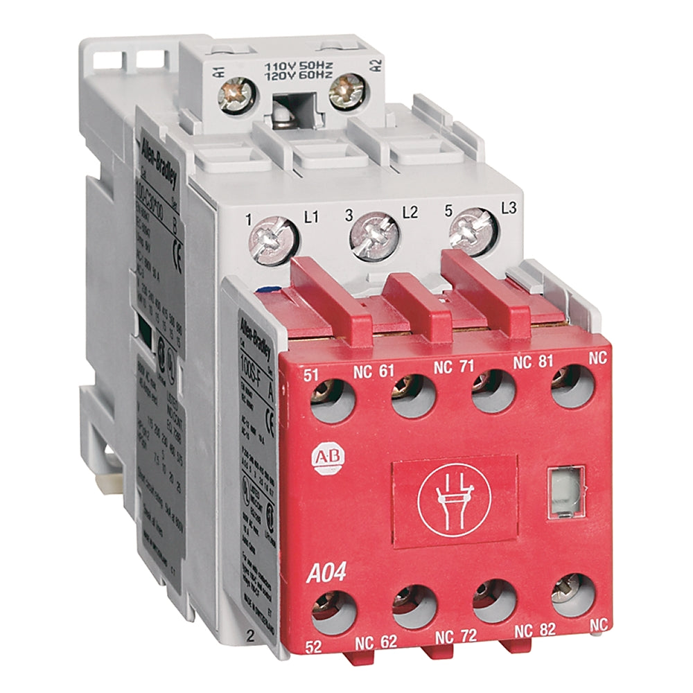 MOTOR BRANCH, SAFETY CONTACTOR IEC 5 HP, 9A, 24V COIL, 1 N.O, 4 N.C AUX CONTACT, ELECTRONIC COIL, B