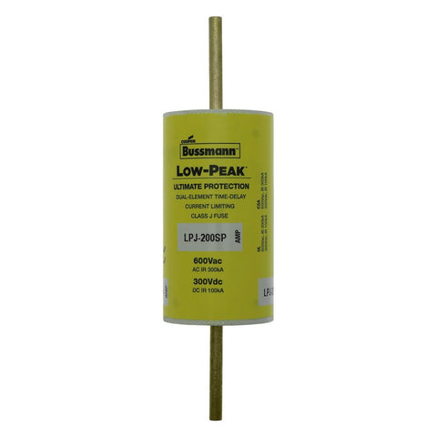 Fuse, Low Peak, 200 A, 600 VAC/300 VDC, 1.63 in., 5.75 in., Yellow