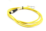 2 Meter Cable; Yellow; Straight Connector; 4 wire cordset (MALE)