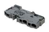 TOPJOB S feedthrough terminal block; rail mount; 3-conductor; 10 mm wide; gray